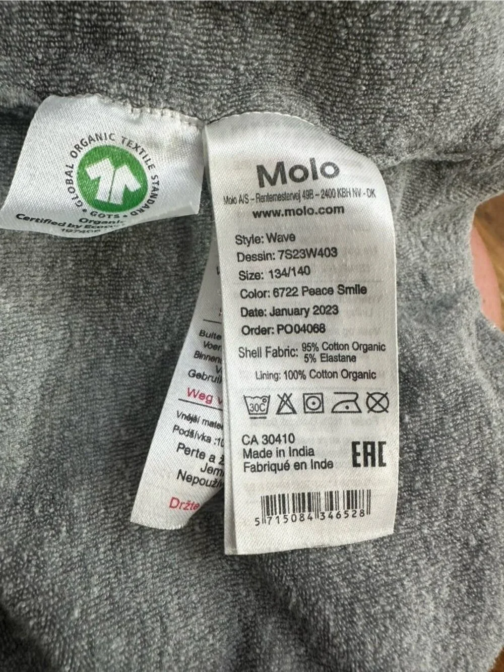 Molo kids Wave Robe in peace smile